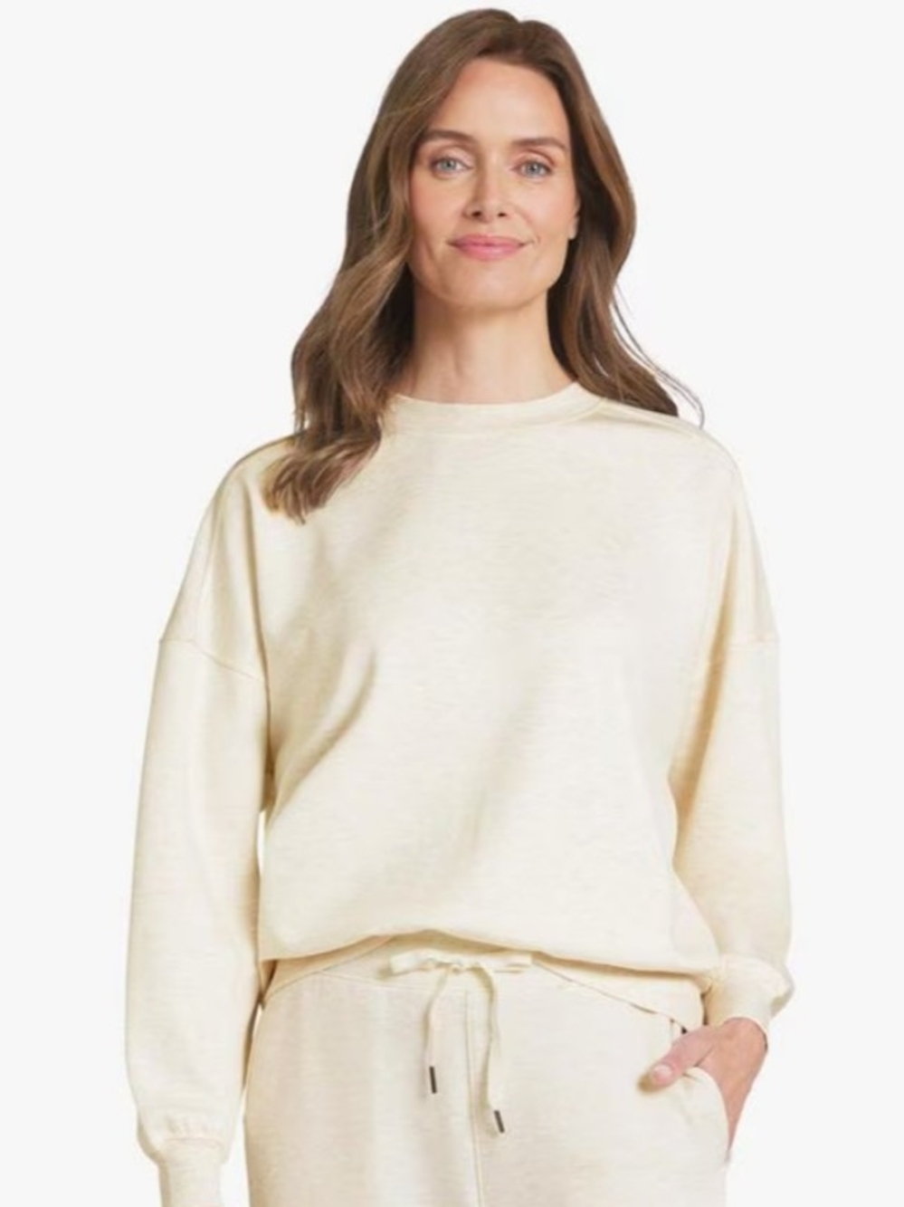 Chaps Cream Crewneck Sweater
